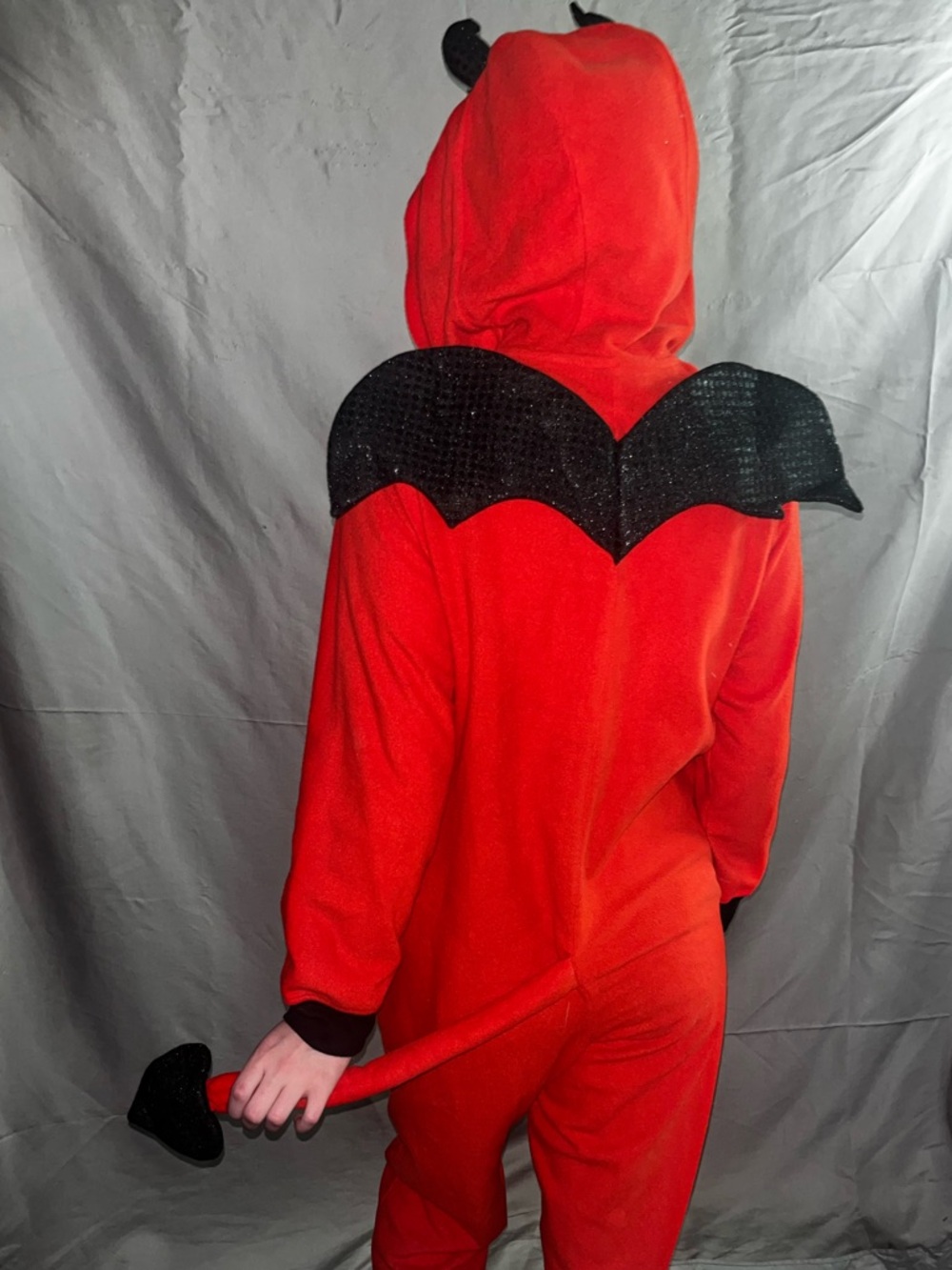 ☆Red Devil Onesie with Hood and Tail